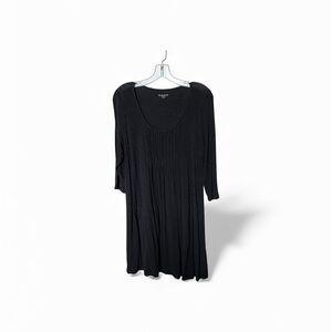 Eileen Fisher System Charcoal Gray Knit 3/4 Sleeve Dress Size Petite Large